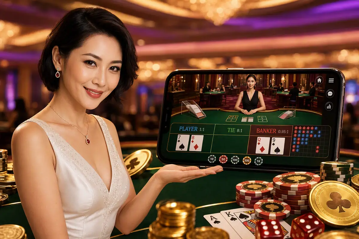 boleh88 meja baccarat live casino dealer
